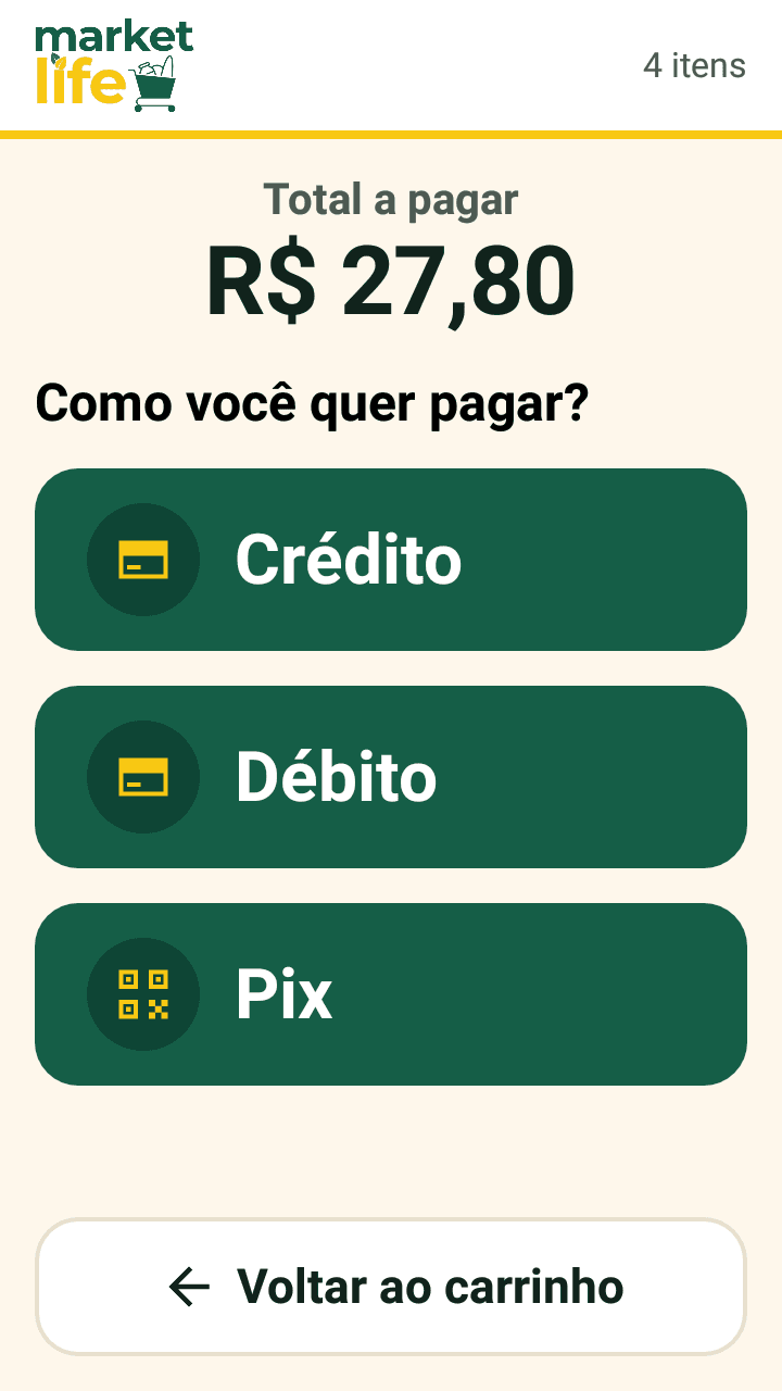 Escolha como pagar
