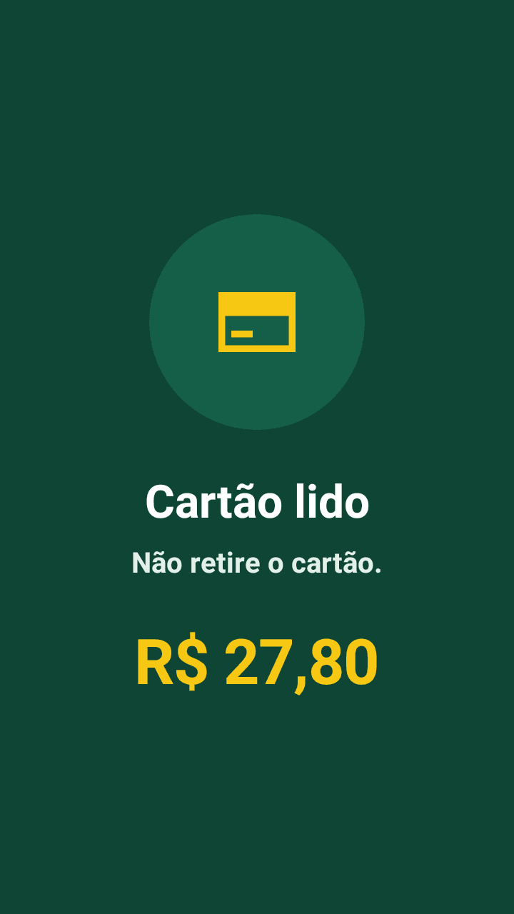 Aproxime o cartão